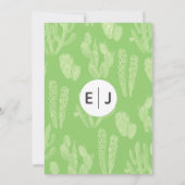Invitations de mariage rustique de cactus (Dos)