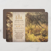 Invitations de mariage rustique de la forêt (Devant / Derrière)