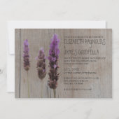 Invitations de mariage rustique de Lavender (Devant)