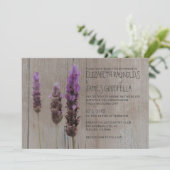 Invitations de mariage rustique de Lavender (Debout devant)
