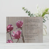 Invitations de mariage rustique de Magnolia (Debout devant)