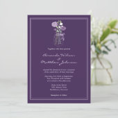 Invitations de mariage rustique de Mason Jar (Debout devant)