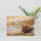 Invitations de mariage rustique de pin cône (Debout devant)