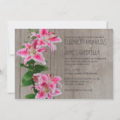 Invitations de mariage rustique de Stargazer Lily (Devant)