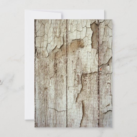 Invitations de mariage rustique en bois (Dos)