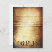 Invitations de mariage rustique en bois (Dos)