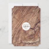 Invitations de mariage rustique en bois (Dos)
