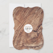 Invitations de mariage rustique en bois (Dos)