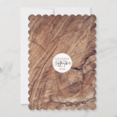 Invitations de mariage rustique en bois (Dos)