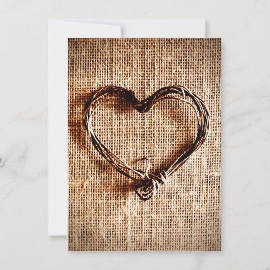 Invitations de mariage rustique en dentelle torrid (Dos)