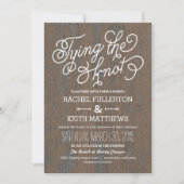 Invitations de mariage rustique en écorce (Devant)
