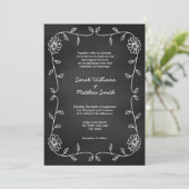 Invitations de mariage rustique en tableau de bord (Debout devant)