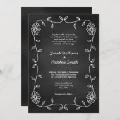 Invitations de mariage rustique en tableau de bord (Devant / Derrière)