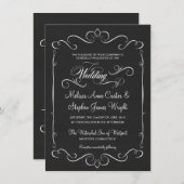 Invitations de mariage rustique en tableau de bord (Devant / Derrière)