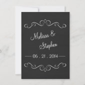 Invitations de mariage rustique en tableau de bord (Dos)