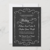 Invitations de mariage rustique en tableau de bord (Devant)