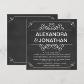 Invitations de mariage rustique et élégante (Devant / Derrière)