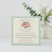 Invitations de mariage rustique et floral (Debout devant)