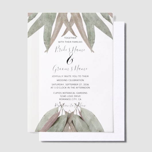 Invitations de mariage Rustique Eucalyptus feuille (Compenser)