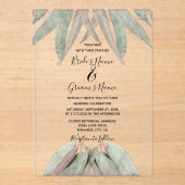 Invitations de mariage Rustique Eucalyptus feuille (Recto)