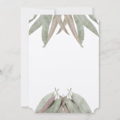 Invitations de mariage Rustique Eucalyptus feuille (Dos)