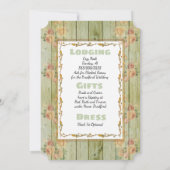 Invitations de mariage Rustique Floral Birdcage (Dos)