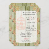 Invitations de mariage Rustique Floral Birdcage (Devant / Derrière)