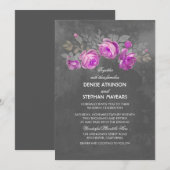 Invitations de mariage Rustique Floral Chalkboard (Devant / Derrière)