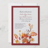 Invitations de mariage rustique Foliage (Devant)