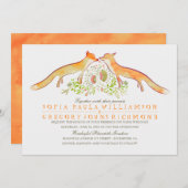 Invitations de mariage rustique Fox Woodland (Devant / Derrière)