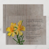 Invitations de mariage rustique Hypericum (Devant / Derrière)