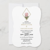 Invitations de mariage Rustique King Protea (Devant)