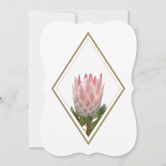 Invitations de mariage Rustique King Protea (Dos)