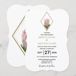 Invitations de mariage Rustique King Protea