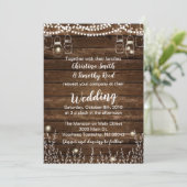 Invitations de mariage rustique - Mariage campagna (Debout devant)