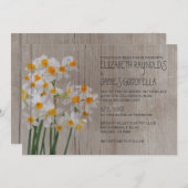 Invitations de mariage rustique Narcisse (Devant / Derrière)