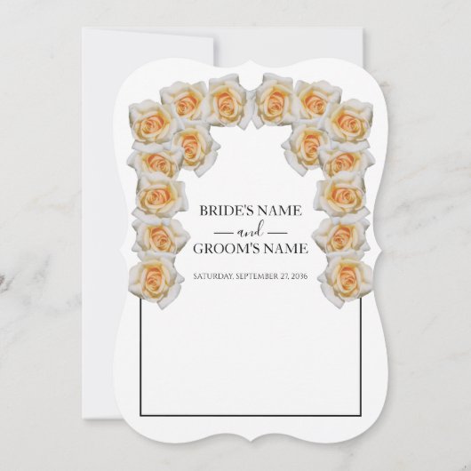 Invitations de mariage rustique Orange Roses (Dos)