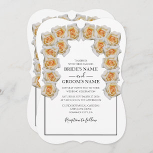 Invitations de mariage rustique Orange Roses