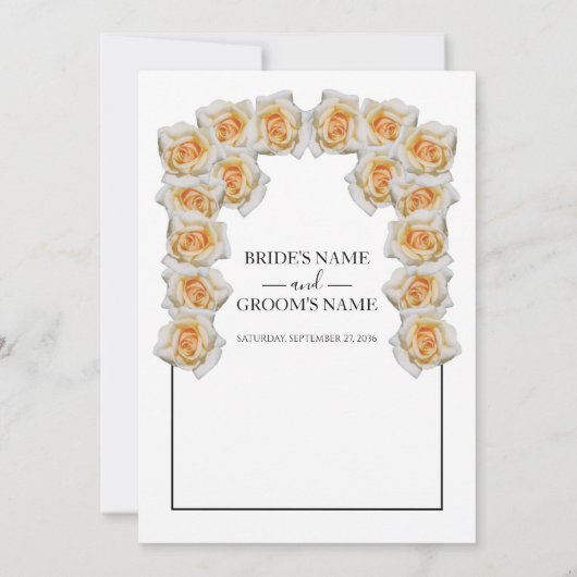 Invitations de mariage rustique Orange Roses (Dos)