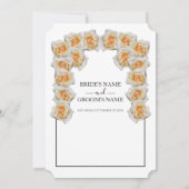 Invitations de mariage rustique Orange Roses (Dos)