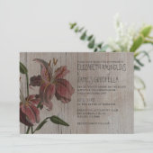 Invitations de mariage rustique oriental (Debout devant)