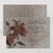 Invitations de mariage rustique oriental (Devant / Derrière)