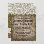 Invitations de mariage rustique pour chasser des c (Devant / Derrière)