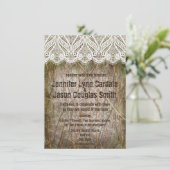 Invitations de mariage rustique pour chasser des c (Debout devant)