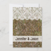 Invitations de mariage rustique pour chasser des c (Dos)