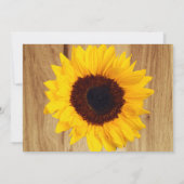 Invitations de mariage rustique pour le tournesol  (Dos)
