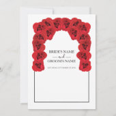 Invitations de mariage Rustique Red Roses (Dos)