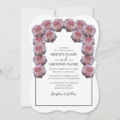 Invitations de mariage rustique Roses rose pâle (Devant)