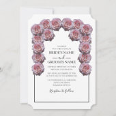 Invitations de mariage rustique Roses rose pâle (Devant)
