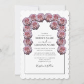 Invitations de mariage rustique Roses rose pâle (Devant)
